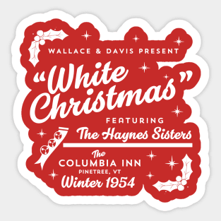 White Christmas Ad (WH) Sticker